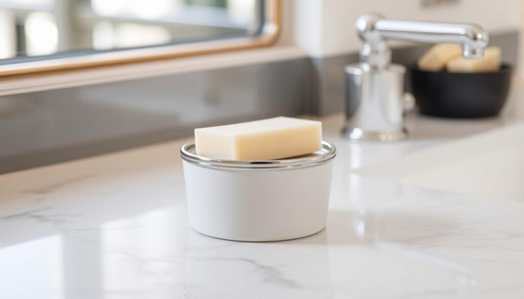 elegant countertop soap holder