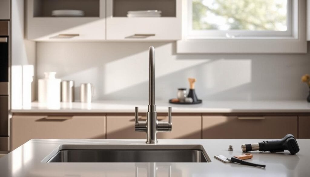 kitchen faucet installation