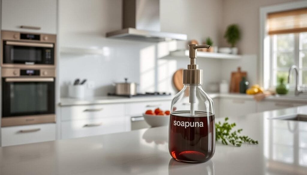soap dispenser in a kitchen